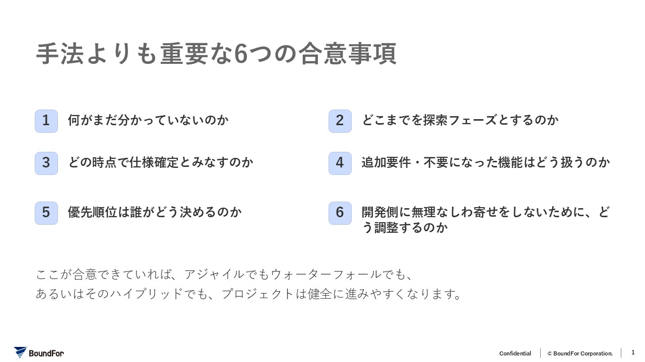 不確実な時代に「迷走しない」アジャイル型プロジェクト of 設計原則 - スライド05