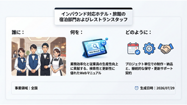 ビジュアル提案書（事業コンセプト）画面キャプチャ